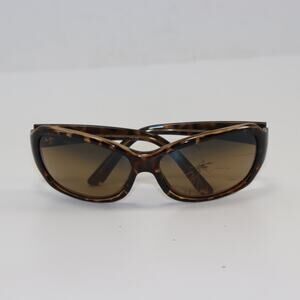 Maui Jim Tortoiseshell Wrap Sunglasses Brown Lenses Damaged for Parts or Repair